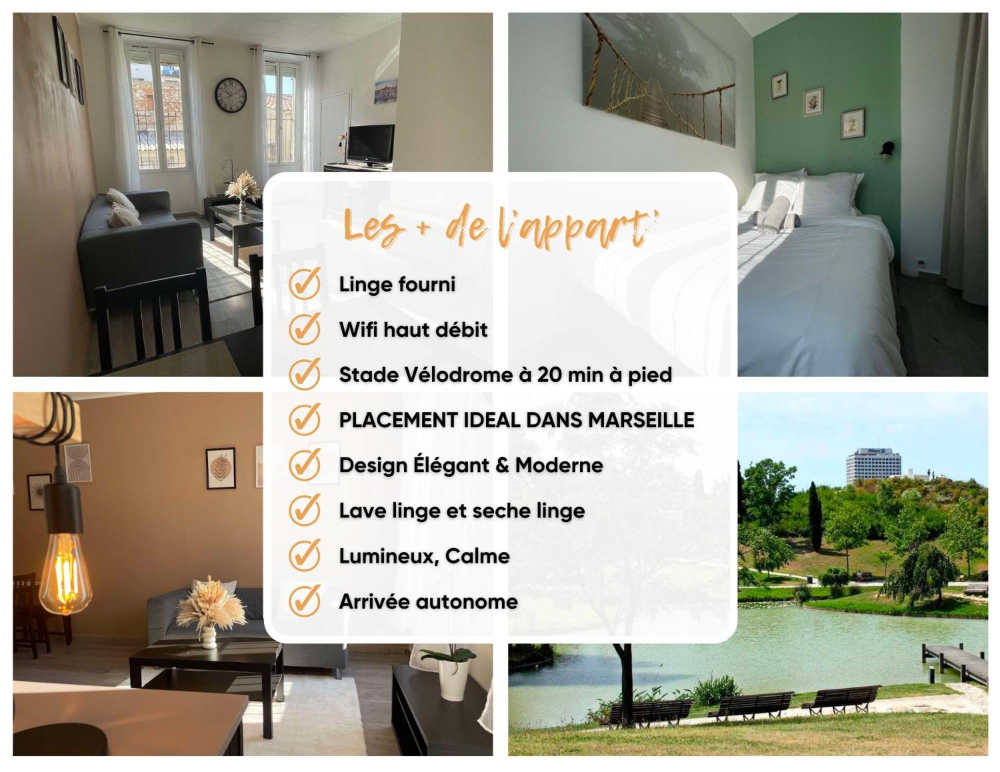 Marseille Centre - Wifi - Lave Et Seche Linge - Calme - Cuisine Daire Dış mekan fotoğraf